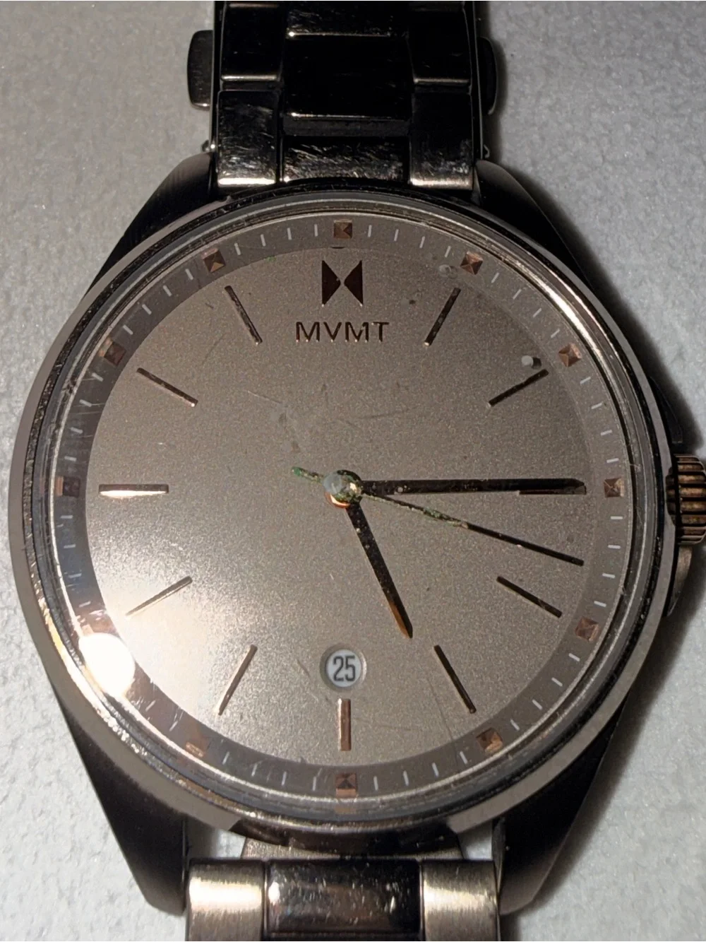 MVMT Coronada 36mm Pewter Watch Rose Gold Accents | Bloomingdales | Good con.